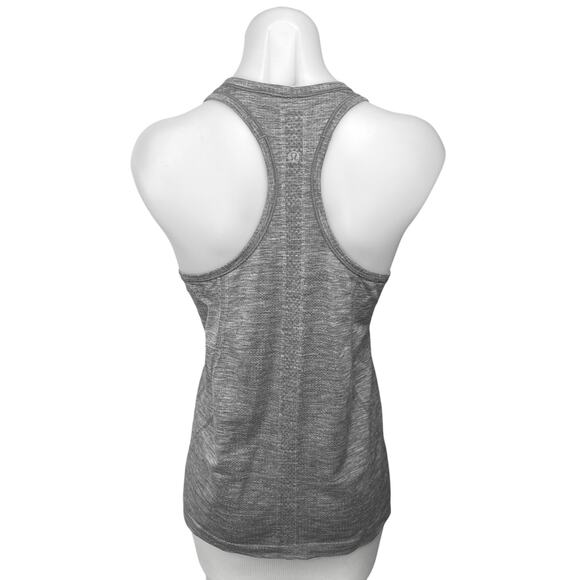 Lululemon Gray Racerback Scoop Neck Yoga Gym Workout Athletic Tank Top Size 4 - Picture 2 of 3